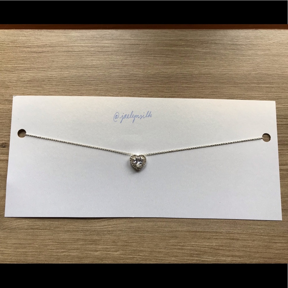 Cubic Zirconia Heart Necklace